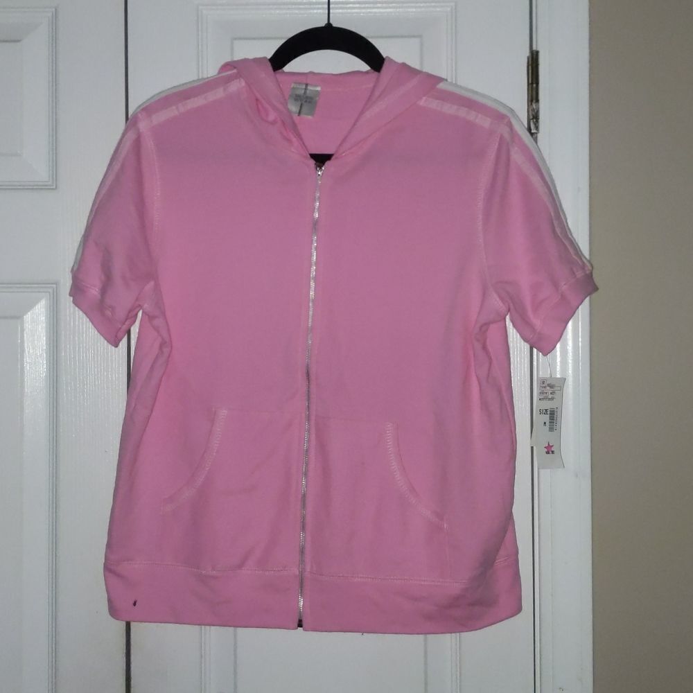 Silver Wear pink zip up hoodie  Sz M NWT
